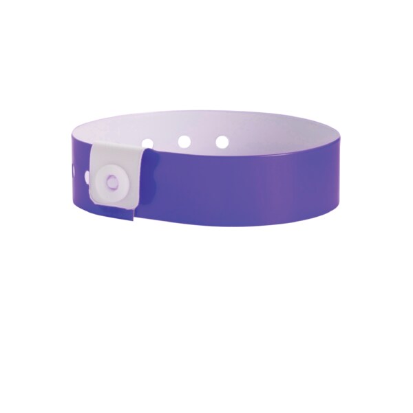 Wristband - Vinyl - Solid 3/4" x 10-3/16" Purple